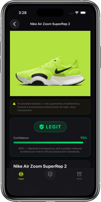 Sneaker Authenticator App Interface